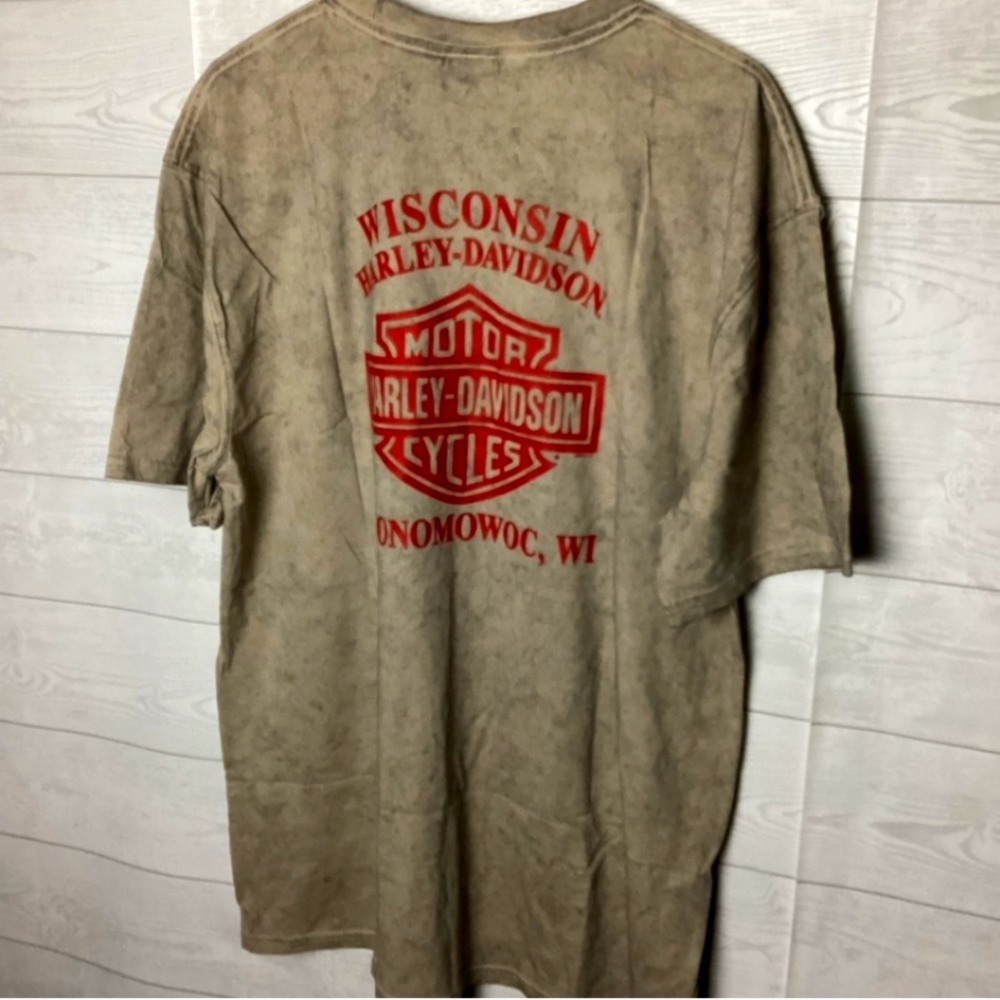 HARLEY DAVIDSON TAN COLOR TEE SIZE XL